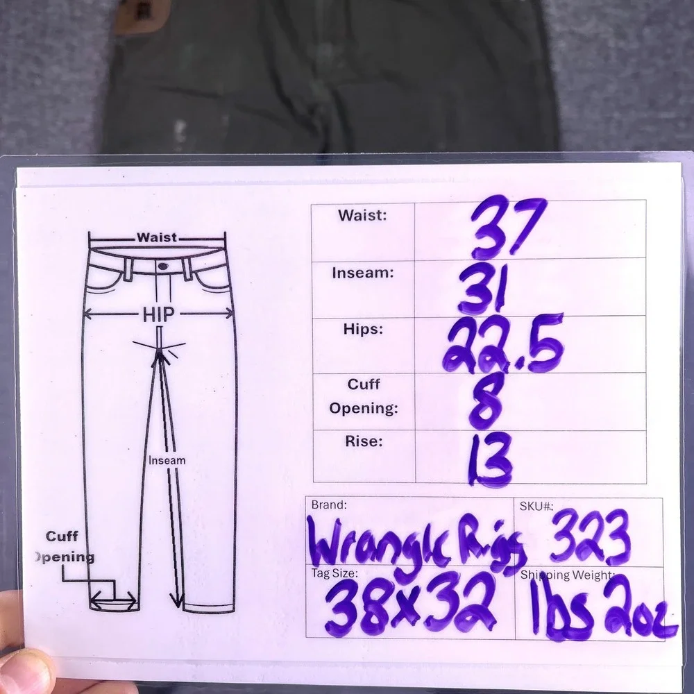 Wrangler Riggs Workwear Pants Mens 38x32 Green Ripstop Utility Painter Carpenter
